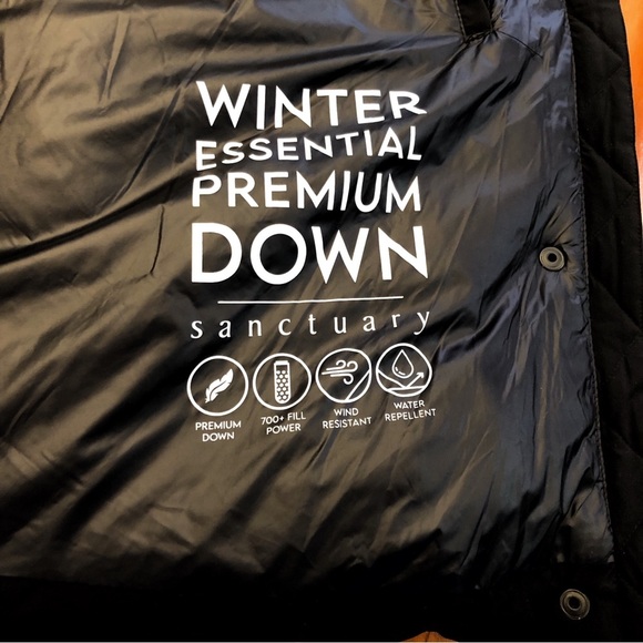 Sanctuary Premium Down Winter Coat Puffer Jacket Black Lightweight Oversized. - Picture 4 of 16